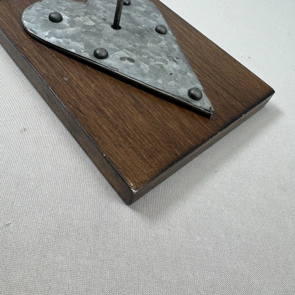 Rustic Wood/Metal Heart shaped Wall Hook